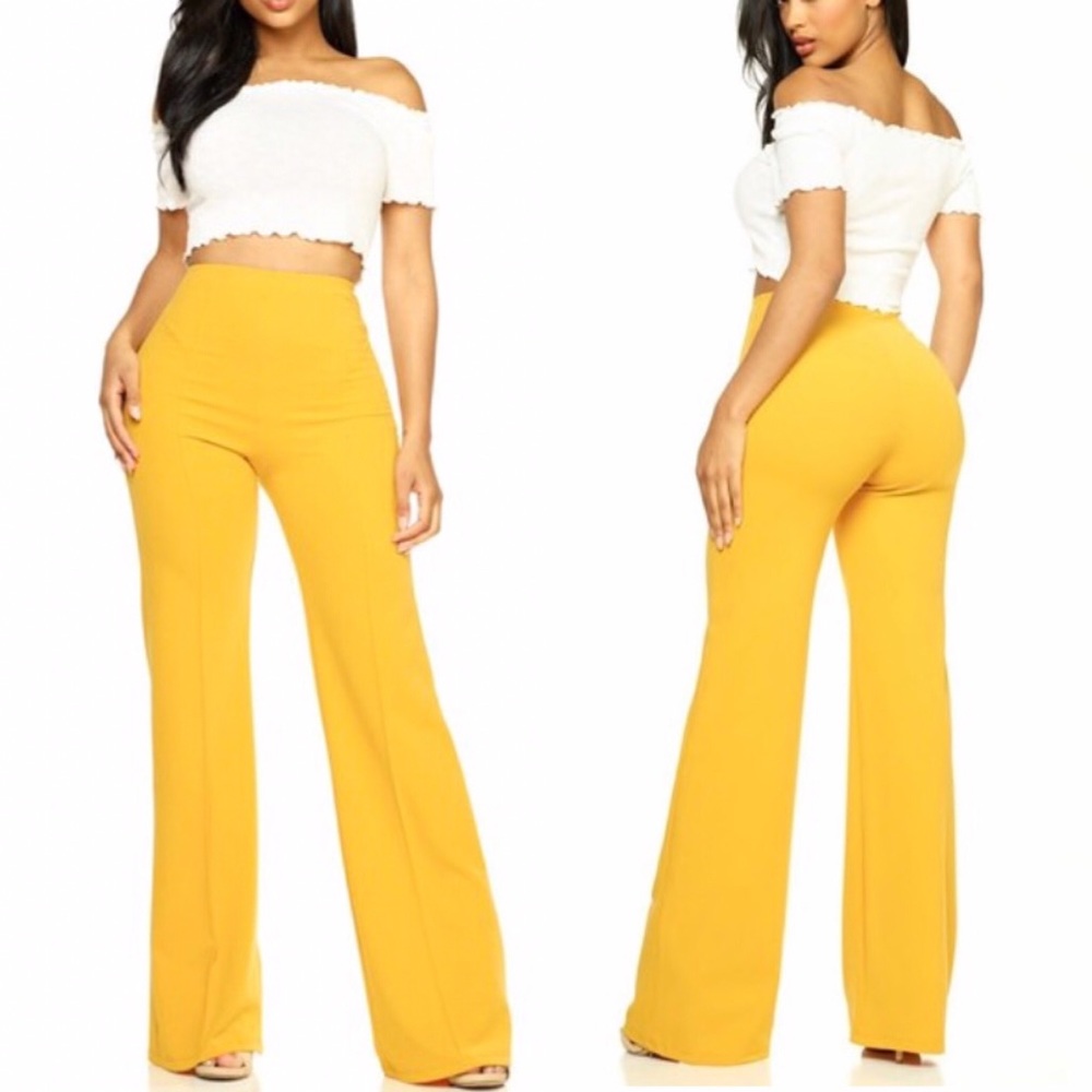 Mustard Hi-Waist Pants
